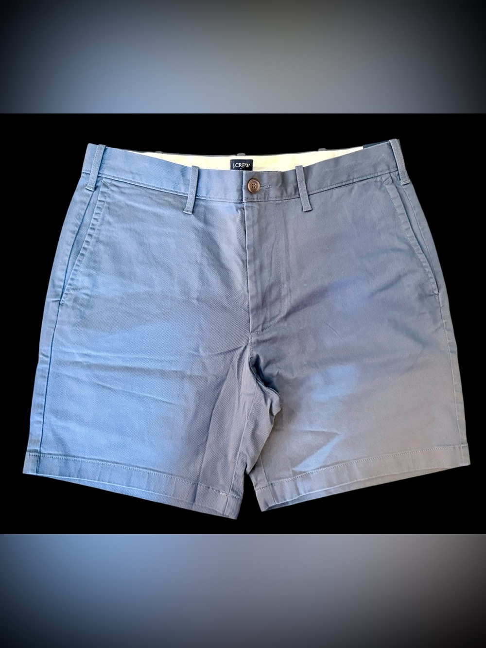 J.Crew NWT Men's 32 Chino Shorts 7" Inseam Light Blue Flat Front Cotton